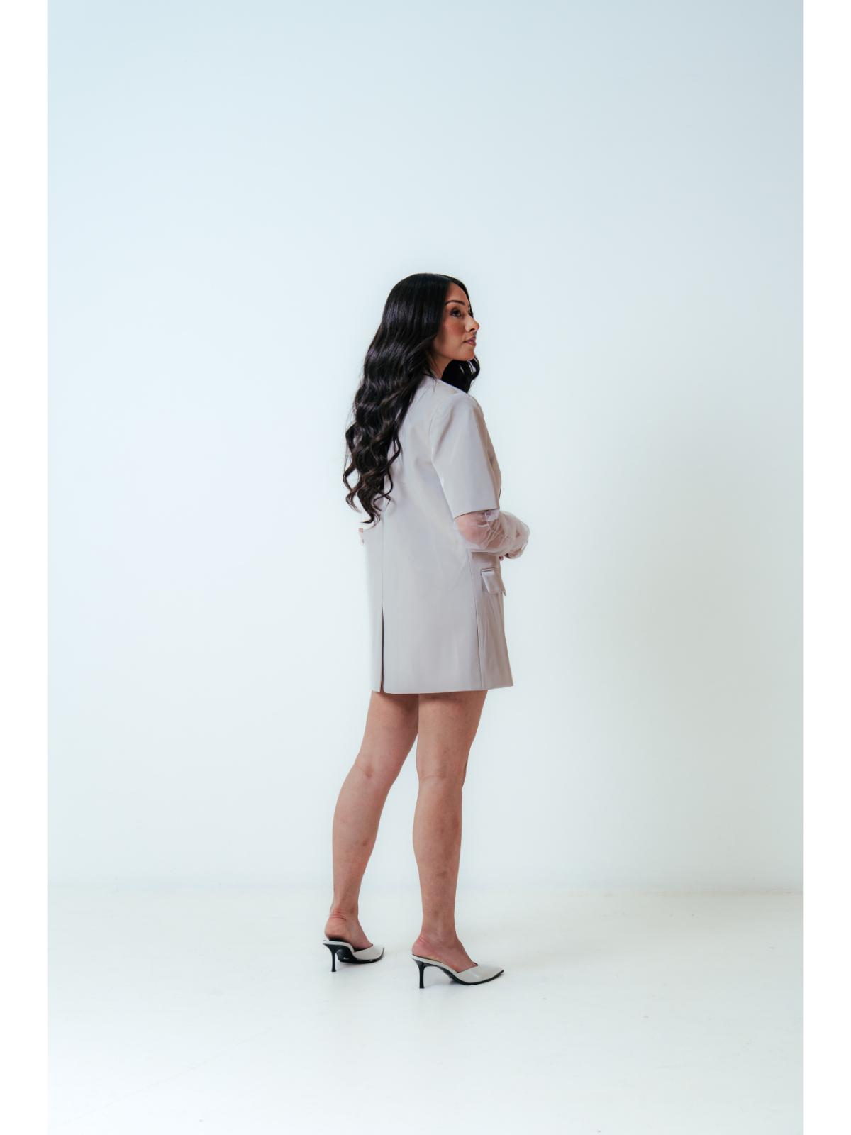 Eliya The Label Carter Blazer Dress in Beige