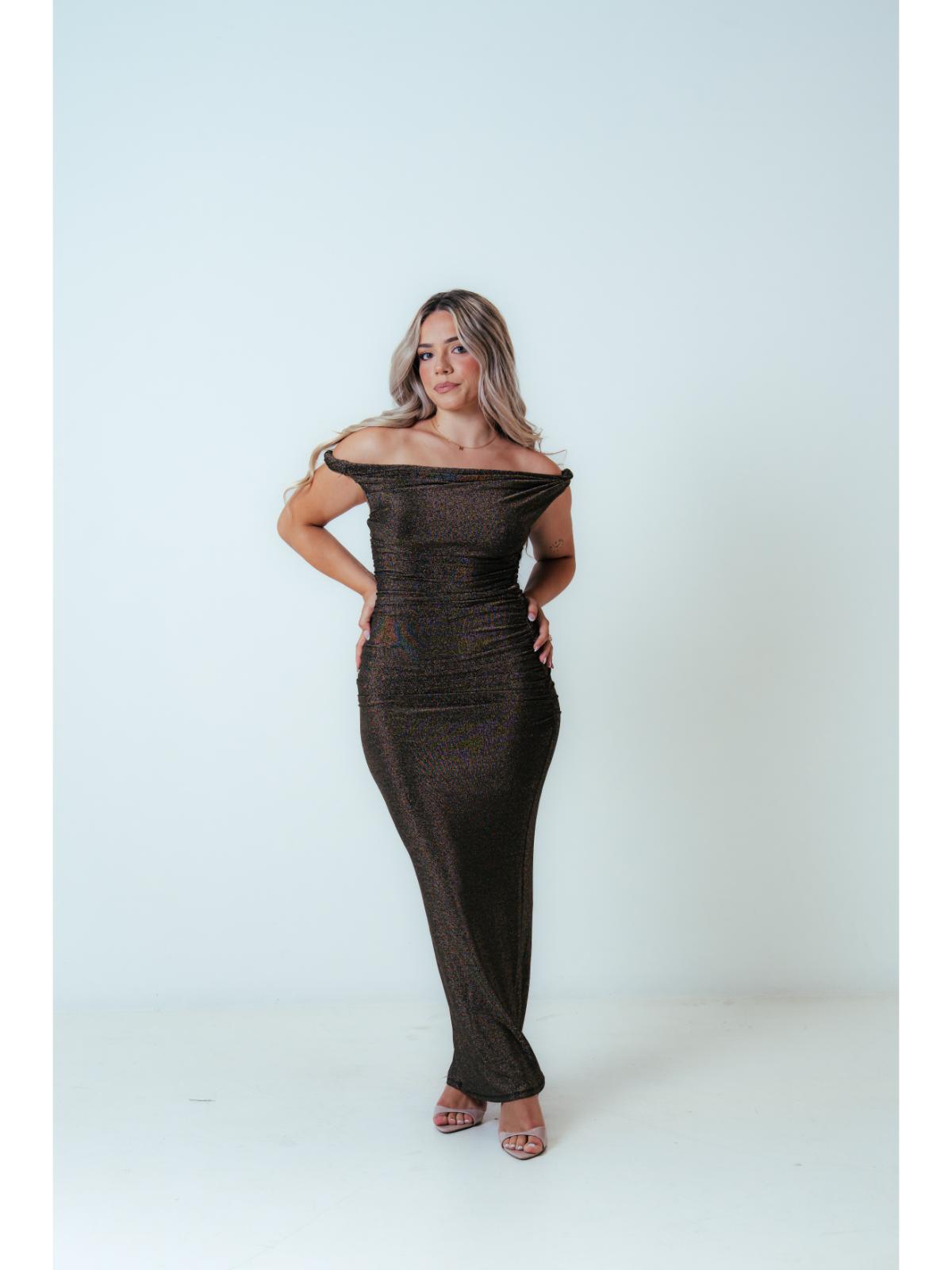 Sheike Athena Maxi Dress in Gold