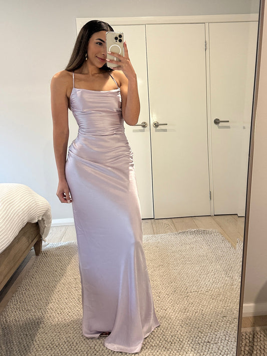 Shona Joy La Lune Lace Back Maxi in Lilac