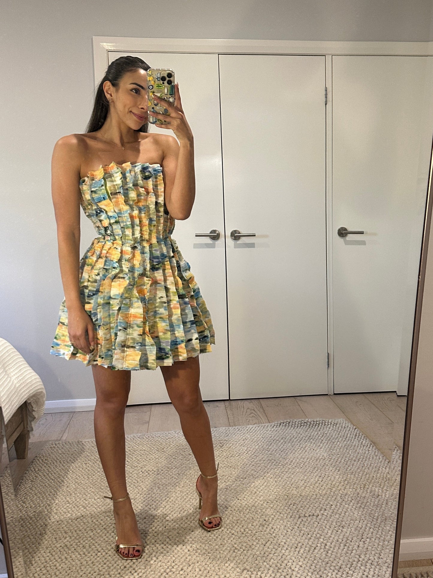 Aje Hybrid Sleveless Mini Dress in Floral Haze