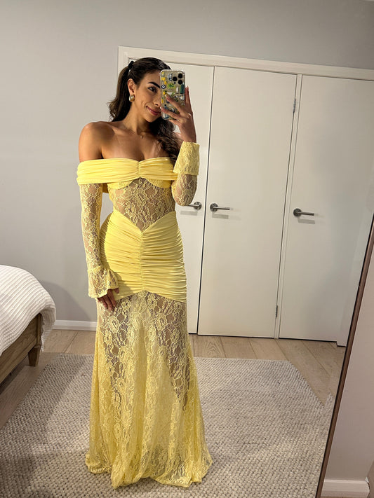 Babyboo Sauline Maxi Dress in Lemon