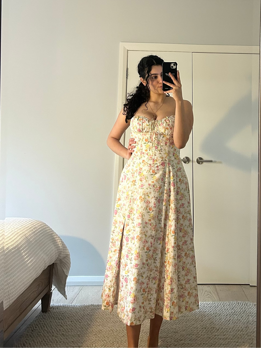 House of CB Carmen Floral Bustier Midi Sundress