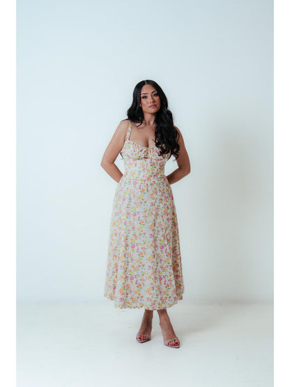 House of CB Carmen Floral Bustier Midi Sundress