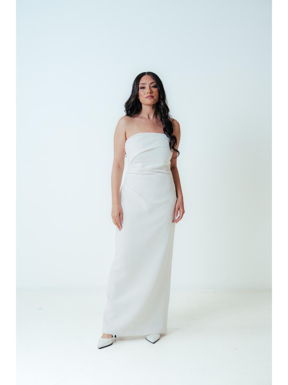 Manning Cartell Fast Forward Strapless Midi Dress in White