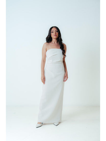 Manning Cartell Fast Forward Strapless Midi Dress in White