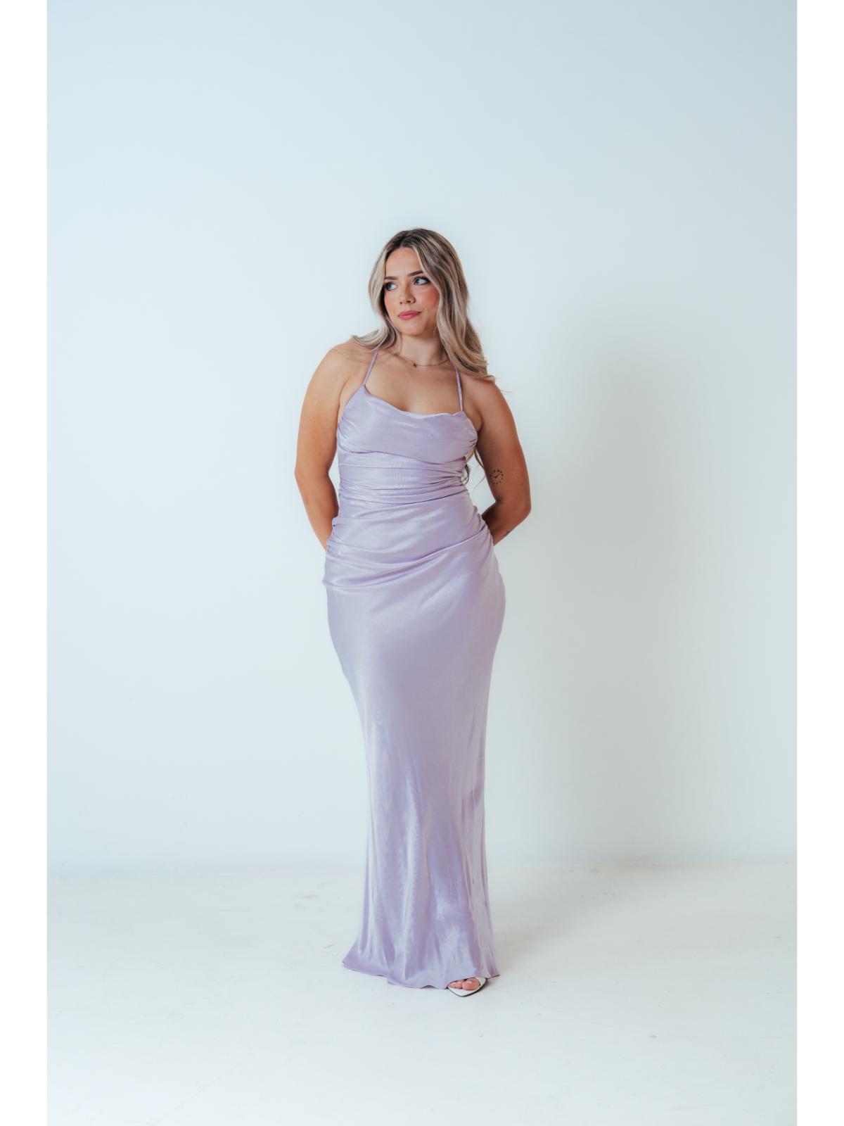 Shona Joy La Lune Lace Back Maxi in Lilac