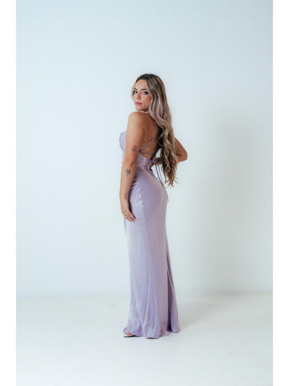 Shona Joy La Lune Lace Back Maxi in Lilac