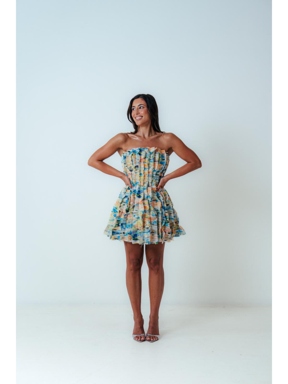 Aje Hybrid Sleveless Mini Dress in Floral Haze